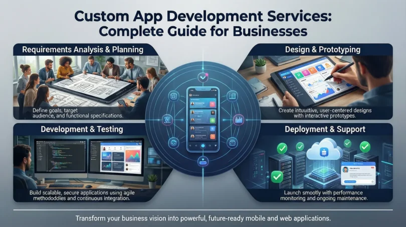 custom app development services complete guide for businesses